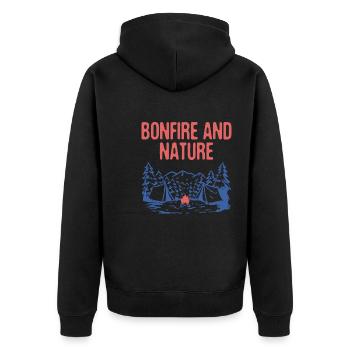 Feu de joie et nature Camping Wildlife Camper - Veste à capuche bio Premium Unisexe - noir - Dos - Nico (187cm)