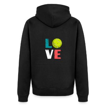 Amour Tennis Amour Tennis Jouer Rétro Cadeau - Veste à capuche bio Premium Unisexe - noir - Dos - Nico (187cm)