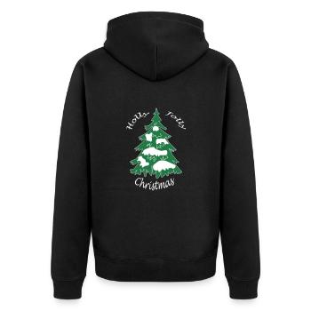 Holly Jolly Christmas - Unisex Premium Bio Zip Hoodie - Schwarz - Hinten - Nico (187cm)