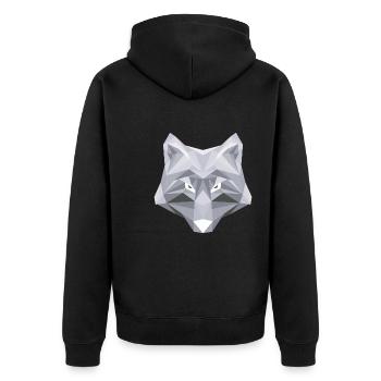 Wolf Art, animaux sauvages colorés, loups - Veste à capuche bio Premium Unisexe - noir - Dos - Nico (187cm)