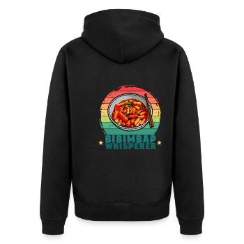 Bibimbap Rice Gerischt Korean Cuisine Saying - Unisex Premium Organic Zip Hoodie - black - Back - Nico (187cm)