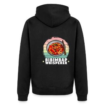 Bibimbap Rice Gerischt Korean Cuisine Saying - Unisex Premium Organic Zip Hoodie - black - Back - Nico (187cm)