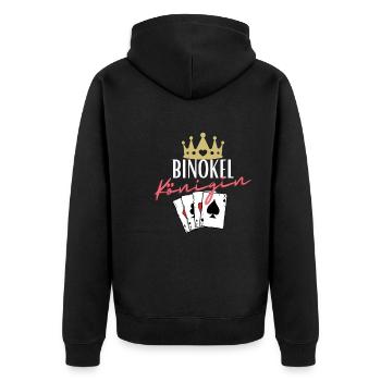 Binocular Queen - Unisex Premium Organic Zip Hoodie - black - Back - Nico (187cm)