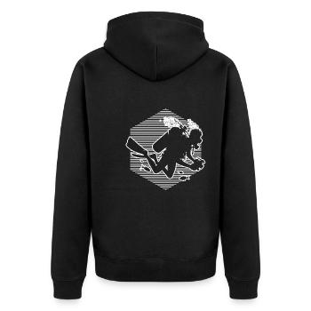 Taucher Diving Plongeur Scuba Tauchen Tauchen - Veste à capuche bio Premium Unisexe - noir - Dos - Nico (187cm)