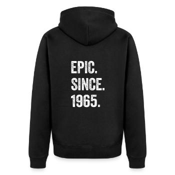 60e anniversaire 60e anniversaire d’Epic Since 1965 - Veste à capuche bio Premium Unisexe - noir - Dos - Nico (187cm)