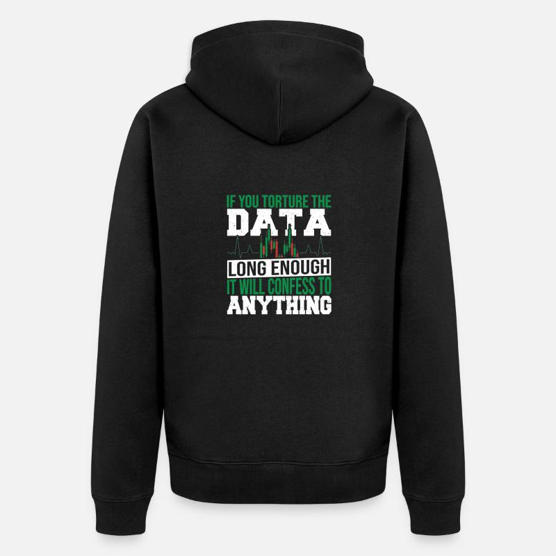 Datenanalyse Datenintegration Datenwissenschaft - Unisex Premium Bio Zip Hoodie - Schwarz