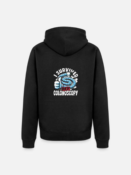 Endoscopy diagnosis, colonoscopy - Unisex Premium Organic Zip Hoodie - black
