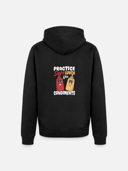 Spice Lunch Spices Sauce - Unisex Premium Organic Zip Hoodie - black