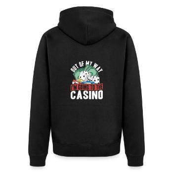 Out of My Way aller au casino Gambler Gift - Veste à capuche bio Premium Unisexe - noir - Dos - Nico (187cm)