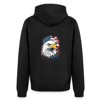 Pygargue à tête blanche - Veste à capuche bio Premium Unisexe - noir - Dos - Nico (187cm)