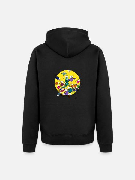 Birds are watching you - Unisex Premium Organic Zip Hoodie - black