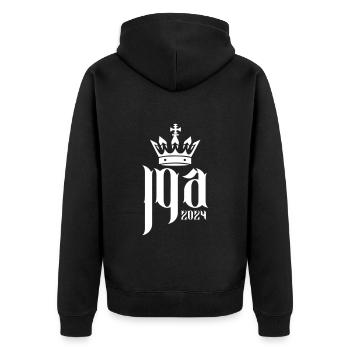 Jga 2024 Junggesellenabschied - Unisex Premium Bio Zip Hoodie - Schwarz - Hinten - Nico (187cm)