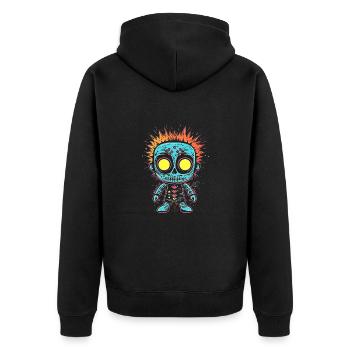 Votre révolution de la mode avec Voodoo Poppet - Veste à capuche bio Premium Unisexe - noir - Dos - Nico (187cm)