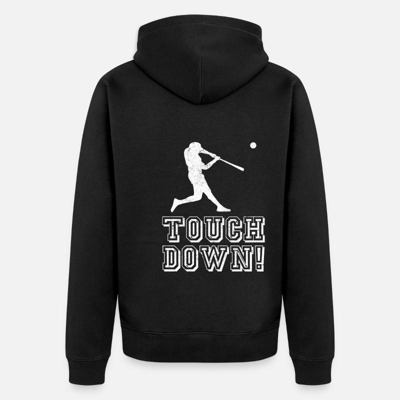 Touch Down Touchdown Baseball - Veste à capuche bio Premium Unisexe - noir