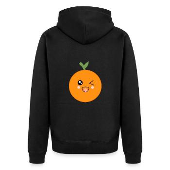 Kawaii Oranges Kawaii Fruits Kawaii Fruit - Veste à capuche bio Premium Unisexe - noir - Dos - Nico (187cm)