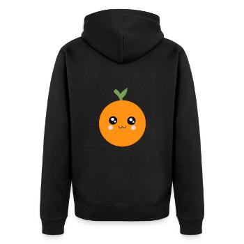 Kawaii Oranges Kawaii Fruits Kawaii Fruit - Veste à capuche bio Premium Unisexe - noir - Dos - Nico (187cm)