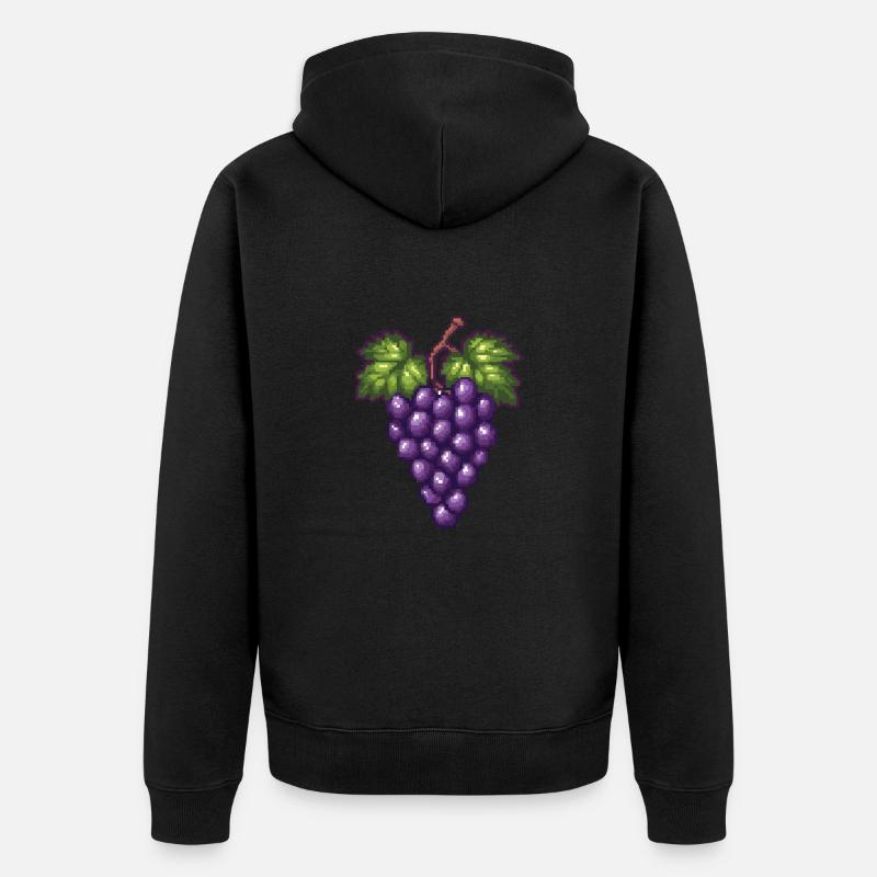 Raisins Pixel - Veste à capuche bio Premium Unisexe - noir