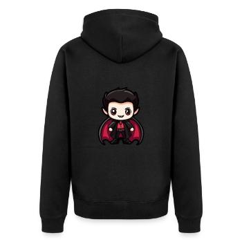 Vampire Halloween Comic Baby - Unisex Premium Organic Zip Hoodie - black - Back - Nico (187cm)