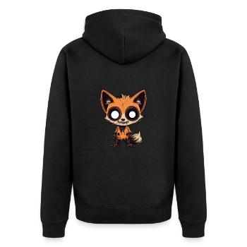 Renard Halloween Bande Dessinée Drôle - Veste à capuche bio Premium Unisexe - noir - Dos - Nico (187cm)