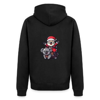 Koala Père Noël - Veste à capuche bio Premium Unisexe - noir - Dos - Nico (187cm)