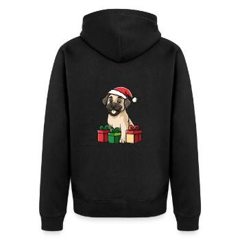 Kangal Chien Noël Cadeaux de bande dessinée - Veste à capuche bio Premium Unisexe - noir - Dos - Nico (187cm)