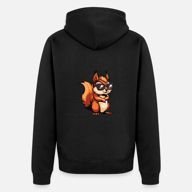 Écureuil - Veste à capuche bio Premium Unisexe - noir