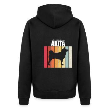 Akita - Veste à capuche bio Premium Unisexe - noir - Dos - Nico (187cm)