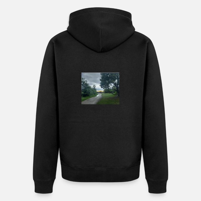 Waldblick - Unisex Premium Bio Zip Hoodie - Schwarz