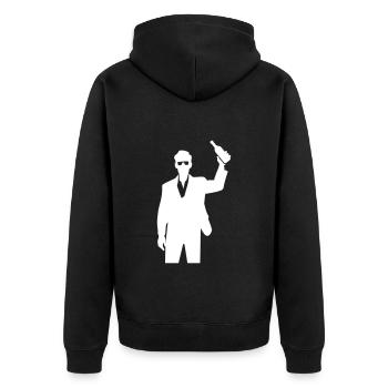 Drunk Party Booze Silhouette - Unisex Premium Organic Zip Hoodie - black - Back - Nico (187cm)