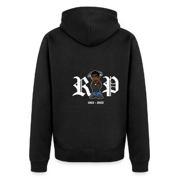 Cool R.I.P Comic Style Rapper de 1963 à 2022 - Veste à capuche bio Premium Unisexe - noir - Dos - Nico (187cm)