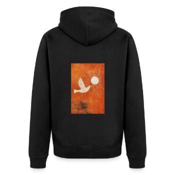 Minimaliste Dove Art Mural Moderne - Veste à capuche bio Premium Unisexe - noir - Dos - Nico (187cm)
