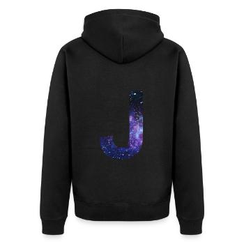 Galaxy J lettre Space Stars Idée cadeau - Veste à capuche bio Premium Unisexe - noir - Dos - Nico (187cm)