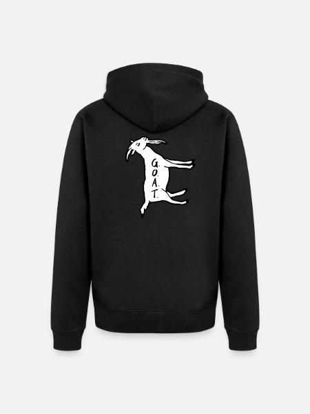Goat 90 ° left - Unisex Premium Organic Zip Hoodie - black