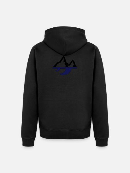 Mountain & Wave - Unisex Premium Organic Zip Hoodie - black