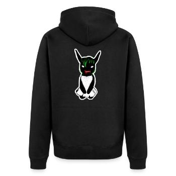 Perdita figure - Unisex Premium Organic Zip Hoodie - black - Back - Nico (187cm)