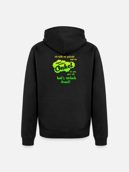 Super cooler Onkel Geschenk bester Onkel - Premium økologisk unisex-hættejakke - sort