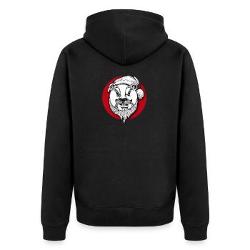 Design Joyeux Noël - Veste à capuche bio Premium Unisexe - noir - Dos - Nico (187cm)