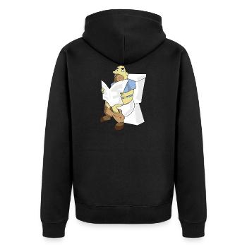 bath bath bathtub bathtub shower shower102 - Unisex Premium Organic Zip Hoodie - black - Back - Nico (187cm)