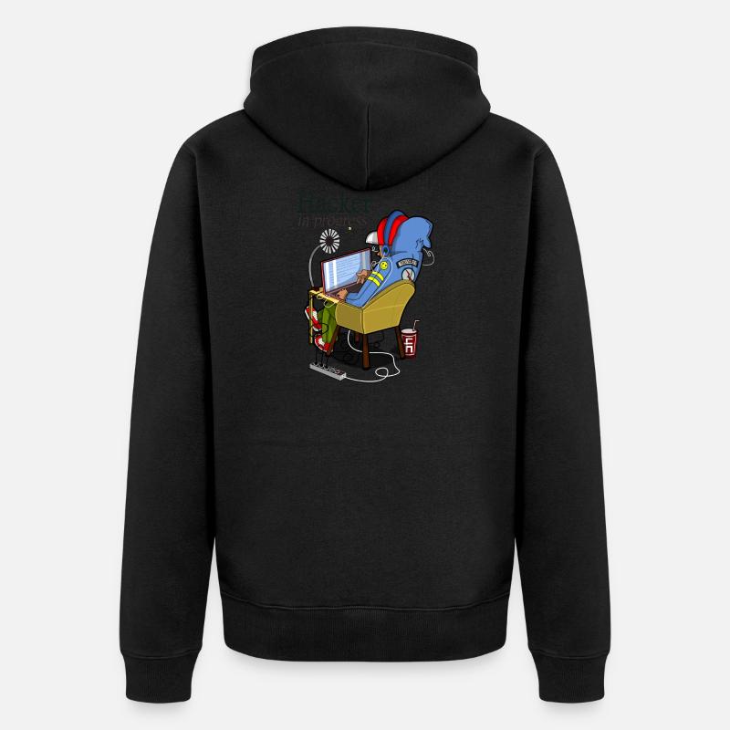 Hacker - Veste à capuche bio Premium Unisexe - noir