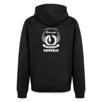 Sondeln metal detector - Unisex Premium Organic Zip Hoodie - black - Back - Nico (187cm)