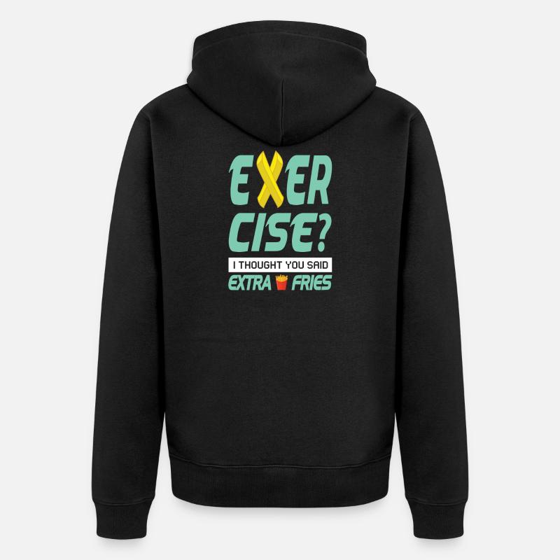 Frites Extra / Frites Délicieuses - Veste à capuche bio Premium Unisexe - noir