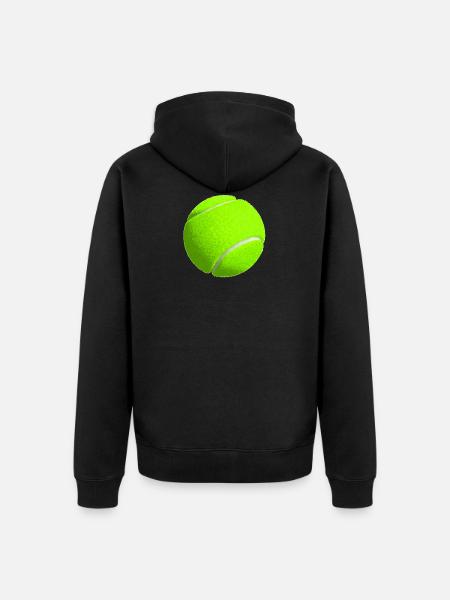 Tennisball - Unisex Premium Bio Zip Hoodie - Schwarz