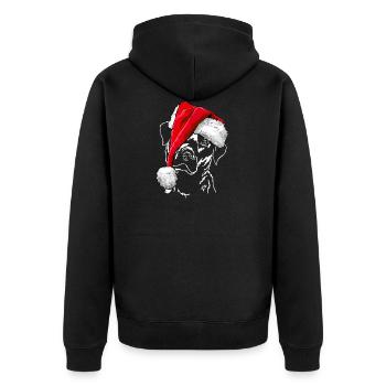 LABRADOR Retriever chien de Noël bonnet Wilsigns - Veste à capuche bio Premium Unisexe - noir - Dos - Nico (187cm)