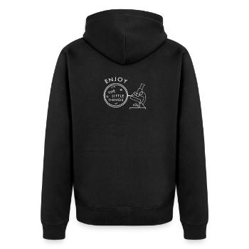 Biology biologist teacher student microscope gift - Unisex Premium Organic Zip Hoodie - black - Back - Nico (187cm)