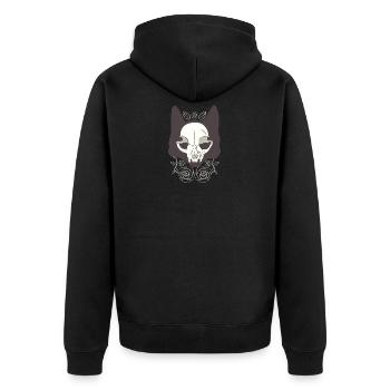 Cadeau pour amoureux de chats Tot La Catrina Mexique - Veste à capuche bio Premium Unisexe - noir - Dos - Nico (187cm)