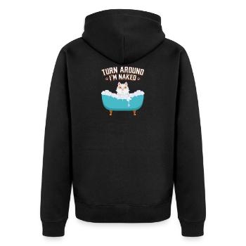 Cadeau de douche Meow - Veste à capuche bio Premium Unisexe - noir - Dos - Nico (187cm)