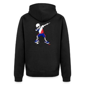 Football Dab Skelett France HARIZ Football Dab - Veste à capuche bio Premium Unisexe - noir - Dos - Nico (187cm)
