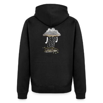 Nuage triste - Veste à capuche bio Premium Unisexe - noir - Dos - Nico (187cm)