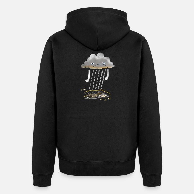 Nuage triste - Veste à capuche bio Premium Unisexe - noir