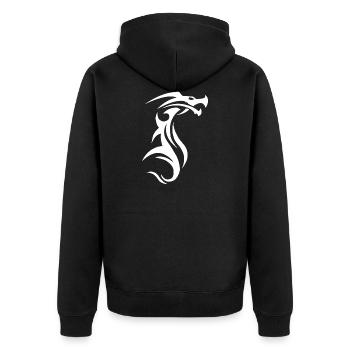 Symbole tribal tatouage Dragon icône symbole tatouage - Veste à capuche bio Premium Unisexe - noir - Dos - Nico (187cm)